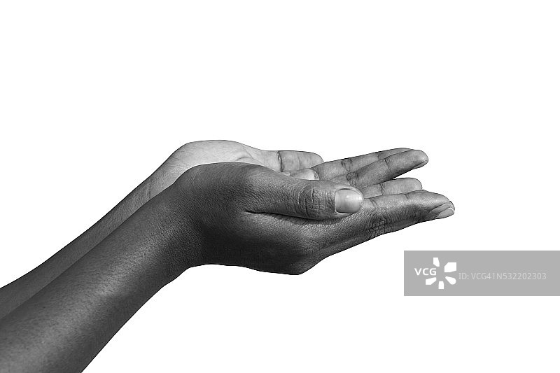 黑白人手图片素材