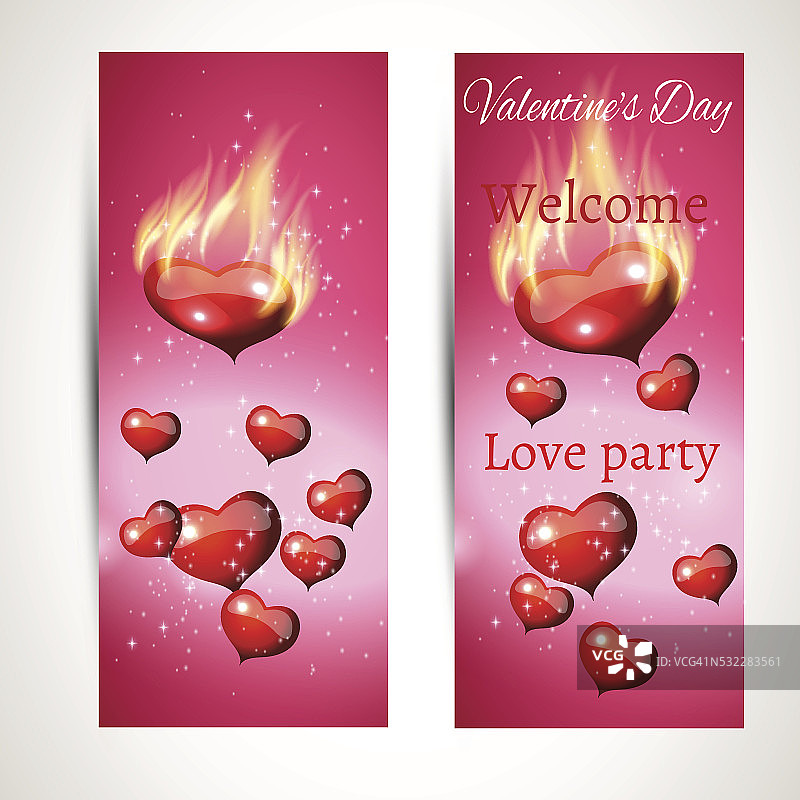 一套旗。向量图片素材