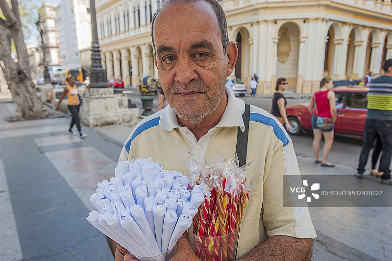 哈瓦那的花生小贩图片素材