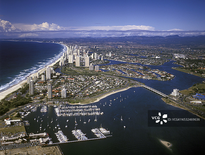 澳大利亚黄金海岸航拍图片素材