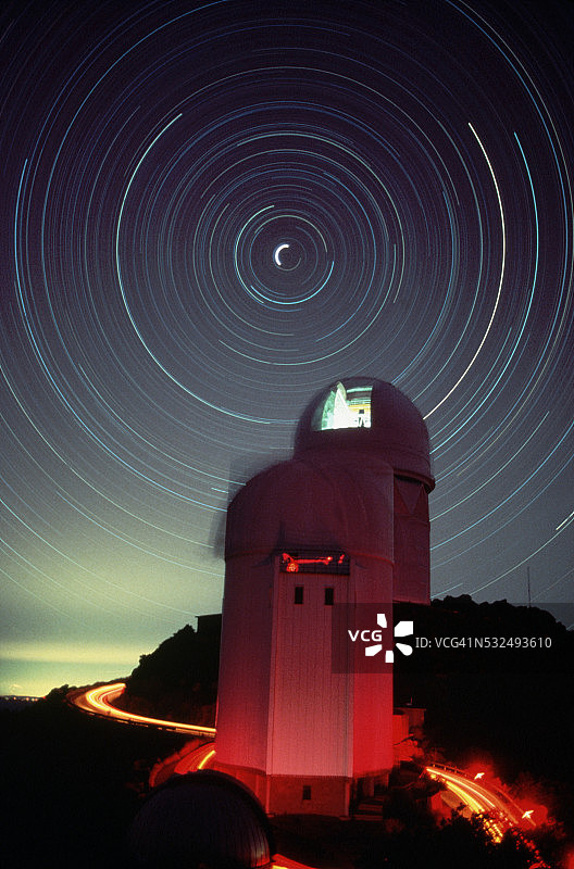 基特峰上的星轨图片素材