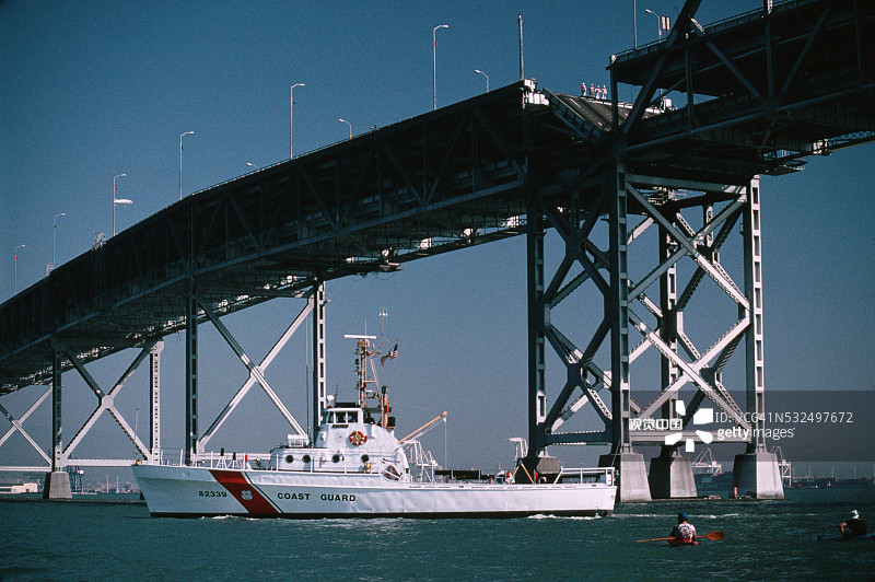 奥克兰海湾大桥损坏图片素材