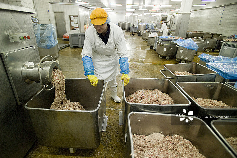 屠宰场香肠制造图片素材