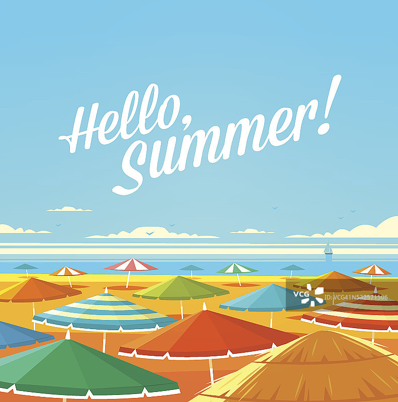 夏日假期元素图片素材