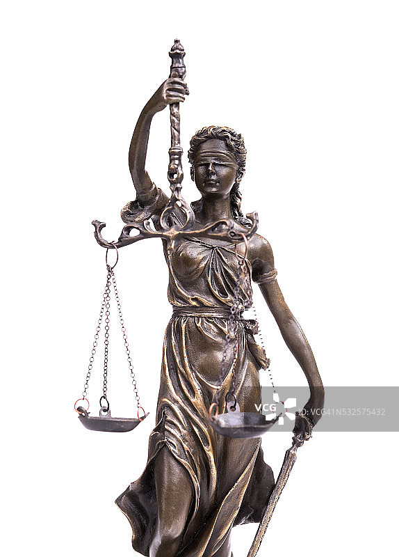 正义雕像，法律概念图片素材