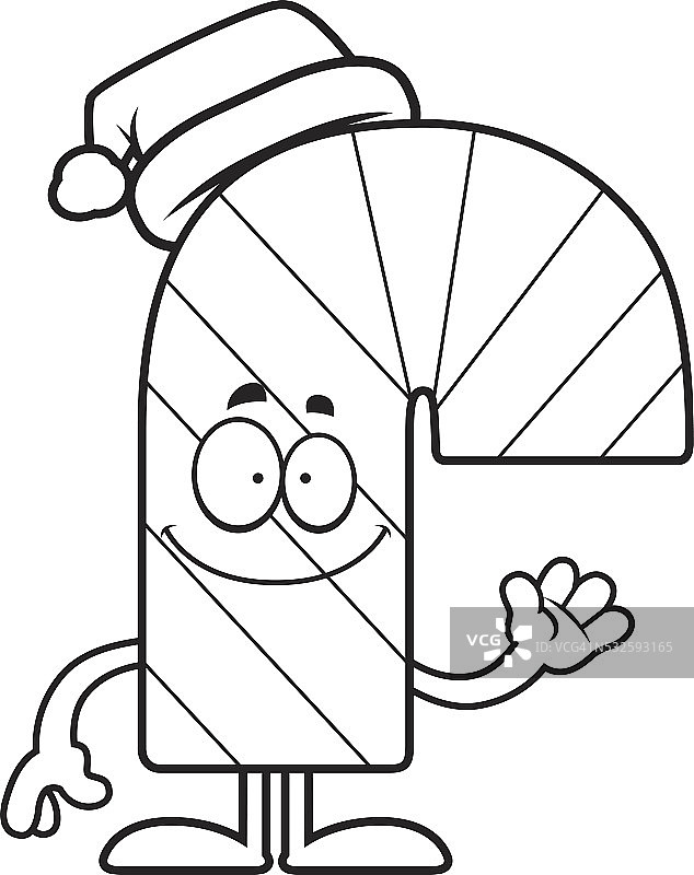 挥舞的卡通拐杖糖图片素材