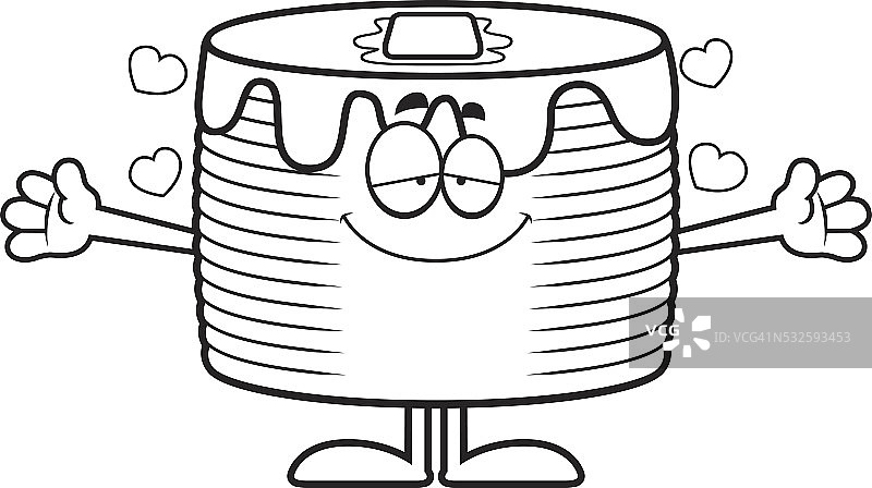 卡通煎饼拥抱图片素材