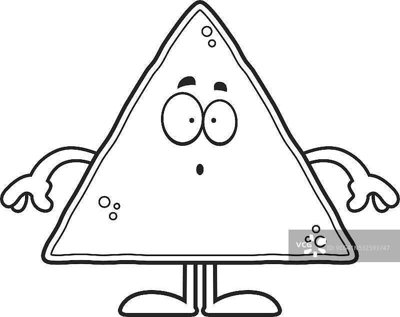 惊讶的卡通玉米片图片素材