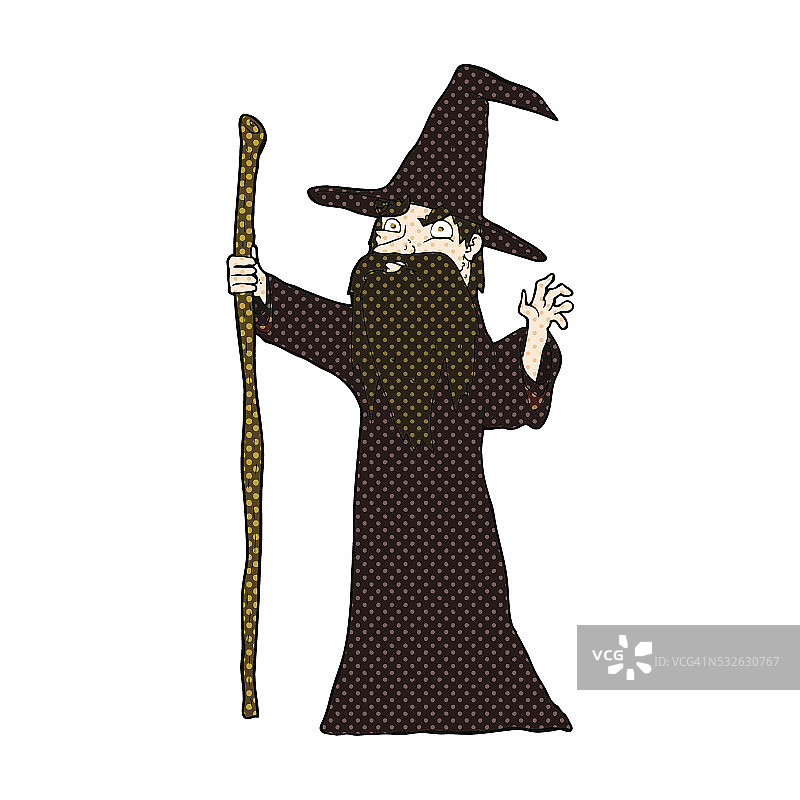 卡通老巫师图片素材