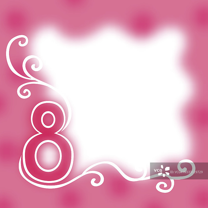 粉色模糊背景上的三八妇女节祝贺图片素材