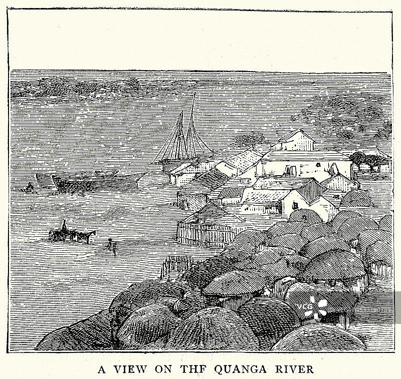 19世纪的非洲 - 宽加河图片素材