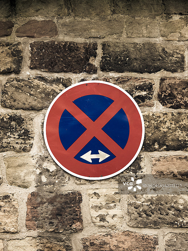 禁止停车交通标志图片素材