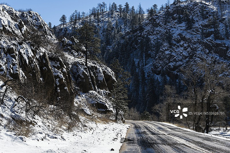 冬季的普德尔峡谷图片素材
