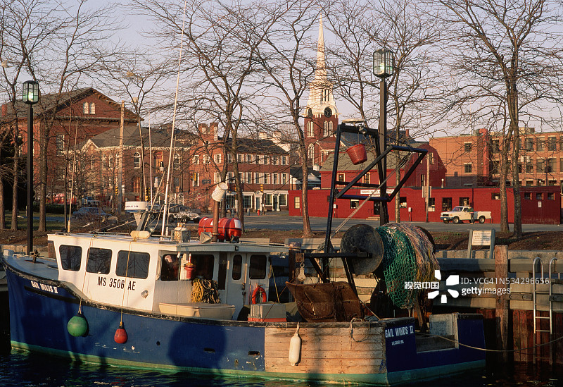 纽伯里波特的渔船图片素材