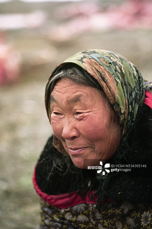 楚科奇驯鹿人家的妇女图片素材