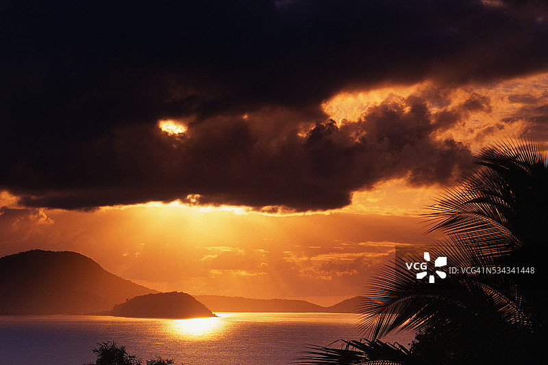 大堡礁日落图片素材