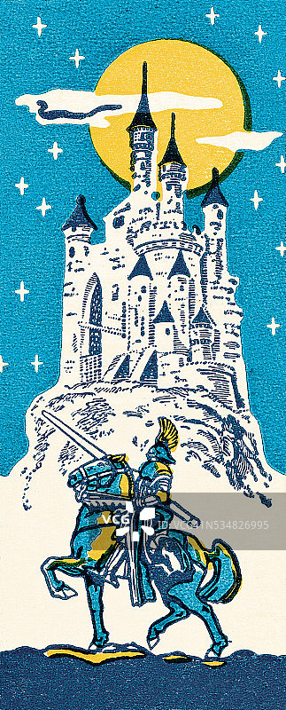 骑士前往城堡图片素材