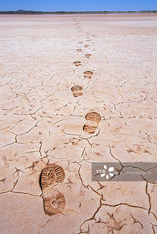 澳大利亚内陆的鞋印图片素材