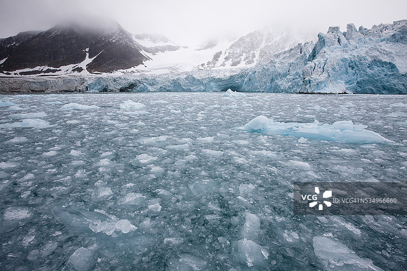 冰川，斯匹次卑尔根岛，斯瓦尔巴，挪威图片素材
