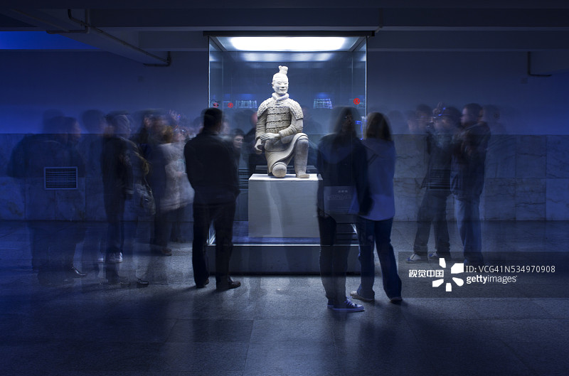 博物馆里的赤陶弓箭手图片素材