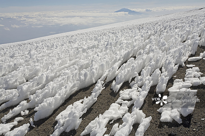 乞力马扎罗山的融冰图片素材
