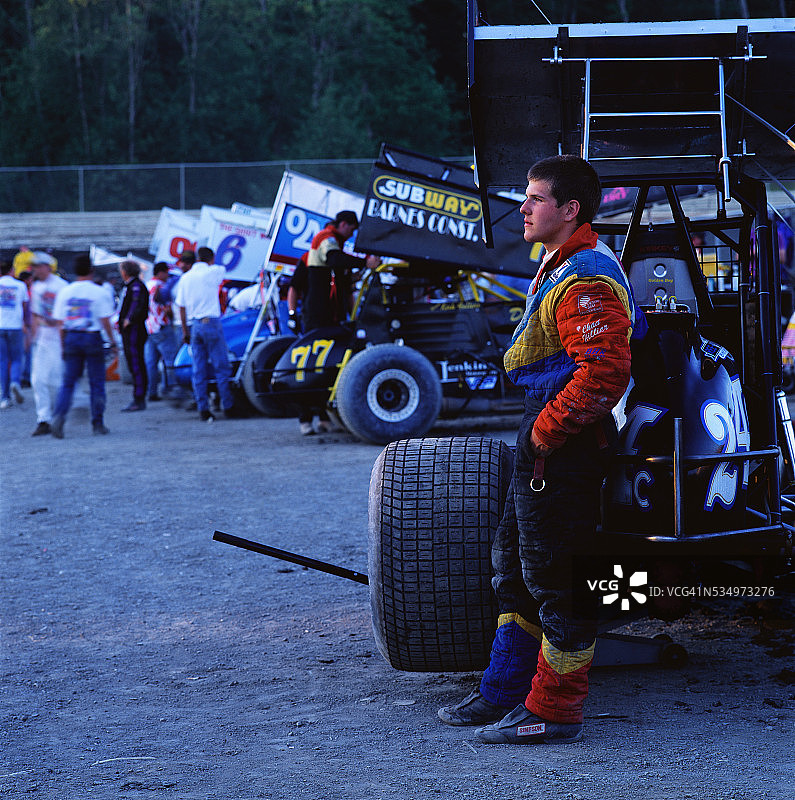 斯卡吉特赛道的短道赛车手图片素材