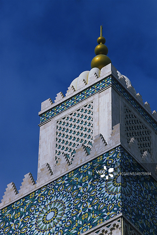 哈桑二世清真寺的叫拜楼图片素材