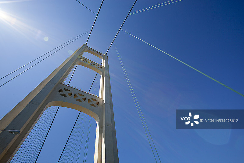 麦基诺桥上的塔楼景色图片素材