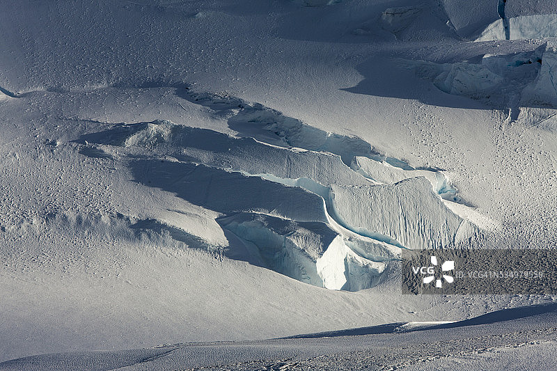 南极半岛的冰川裂缝图片素材