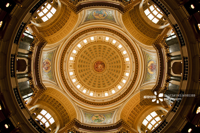 威斯康星州议会大厦的圆顶图片素材