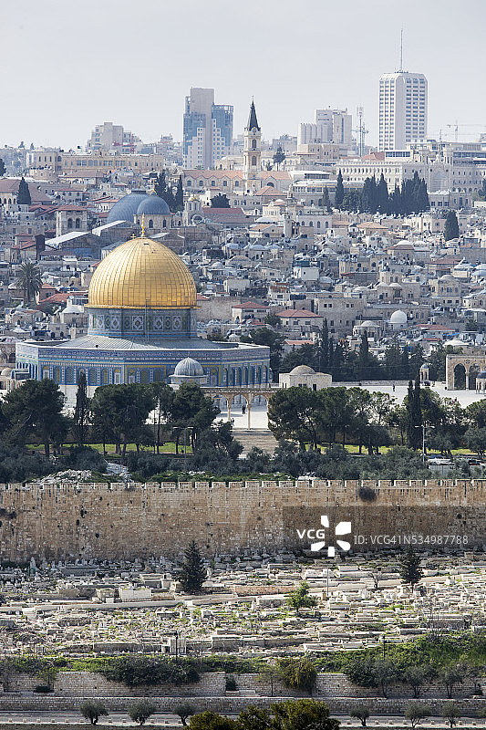 耶路撒冷圣殿山和老城图片素材