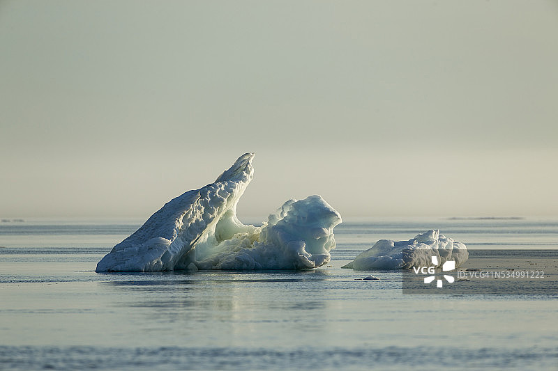 加拿大努纳武特 Hudson 湾融化的海冰图片素材