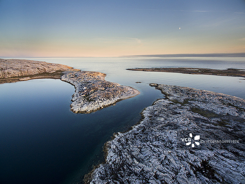 加拿大努纳武特哈德逊湾的大理石岛图片素材