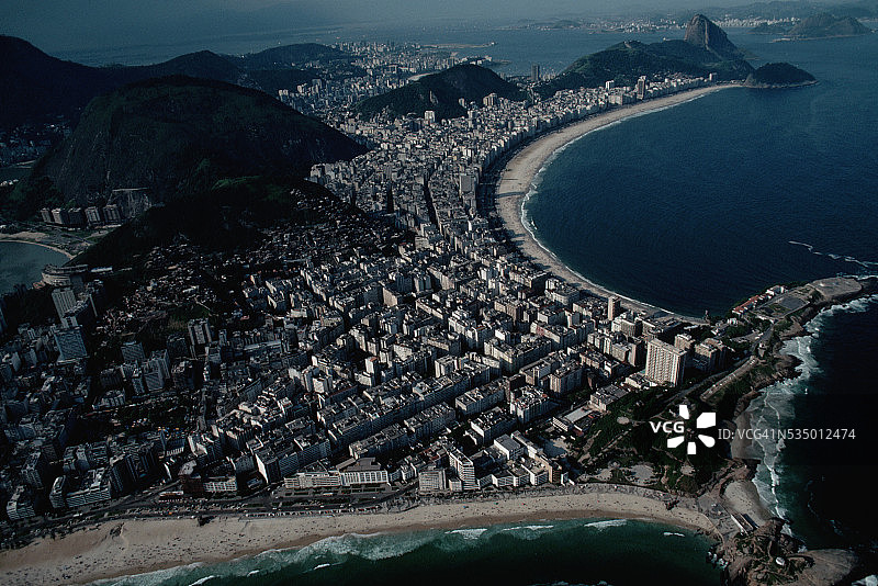 伊帕内玛海滩和科帕卡巴纳海滩图片素材