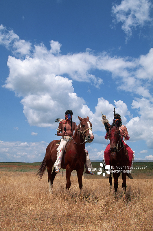 小比格霍恩战役重演中的战士图片素材