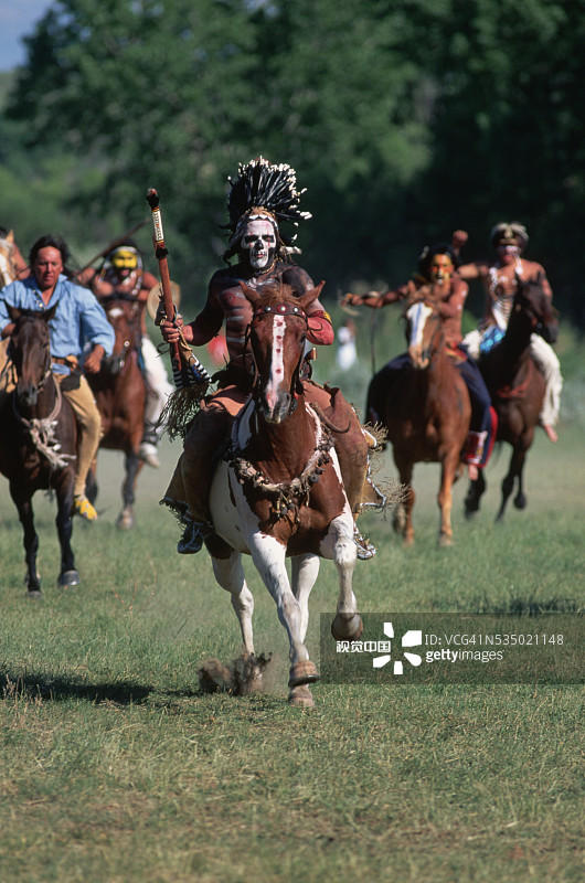 苏族和夏安族冲锋陷阵图片素材