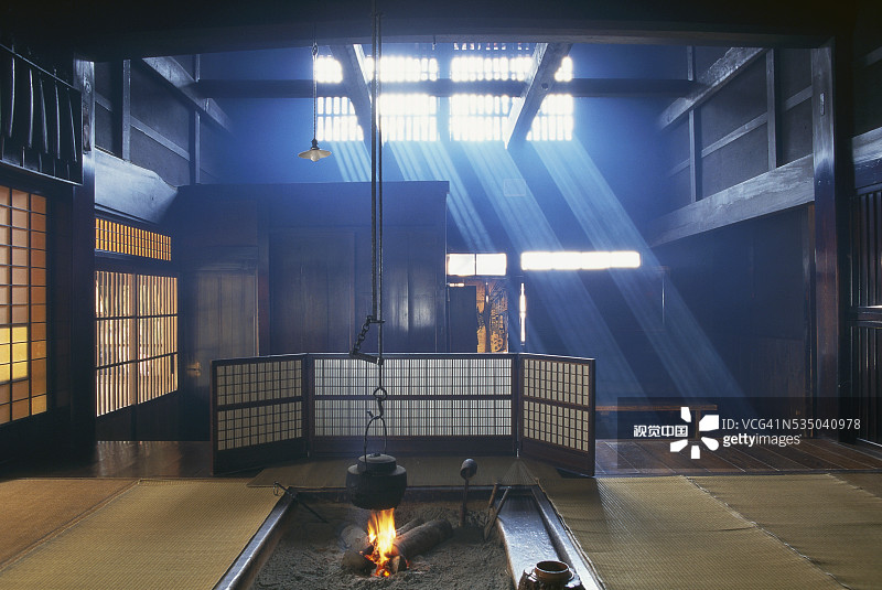 江户时代的火坑图片素材