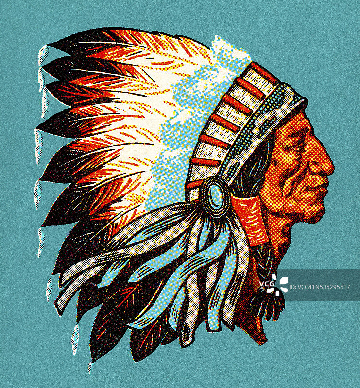 美洲印第安酋长简介图片素材