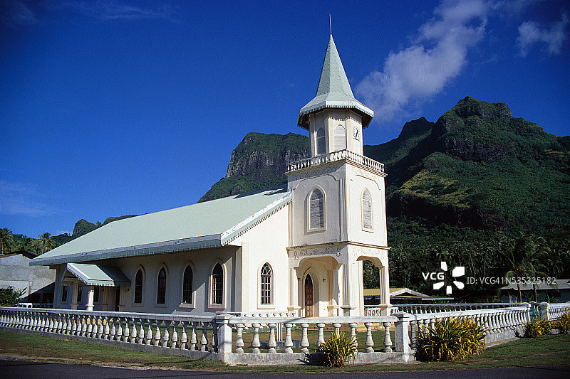 波拉波拉岛上的教堂图片素材