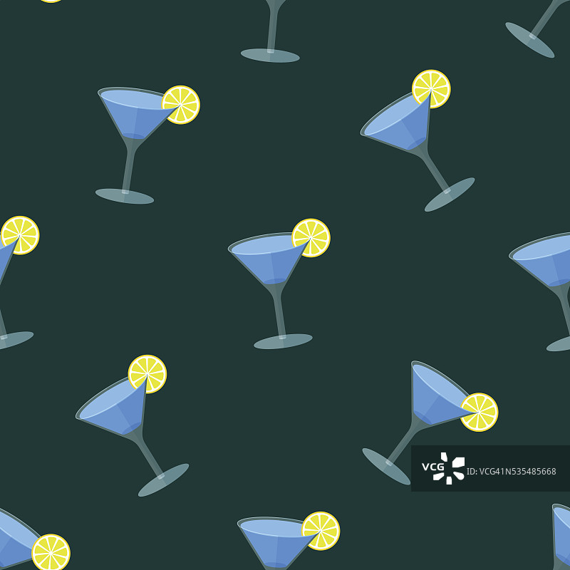 鸡尾酒杯扁平图案图片素材