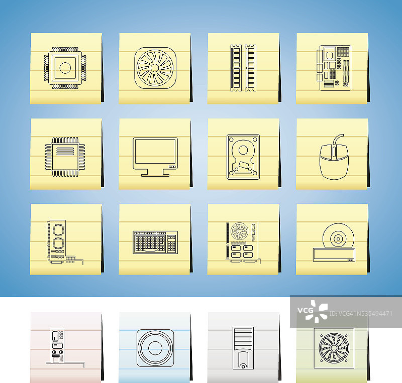 计算机性能和设备图标图片素材