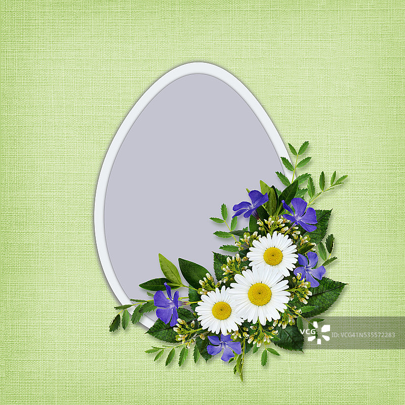 野生花束和复活节彩蛋图片素材