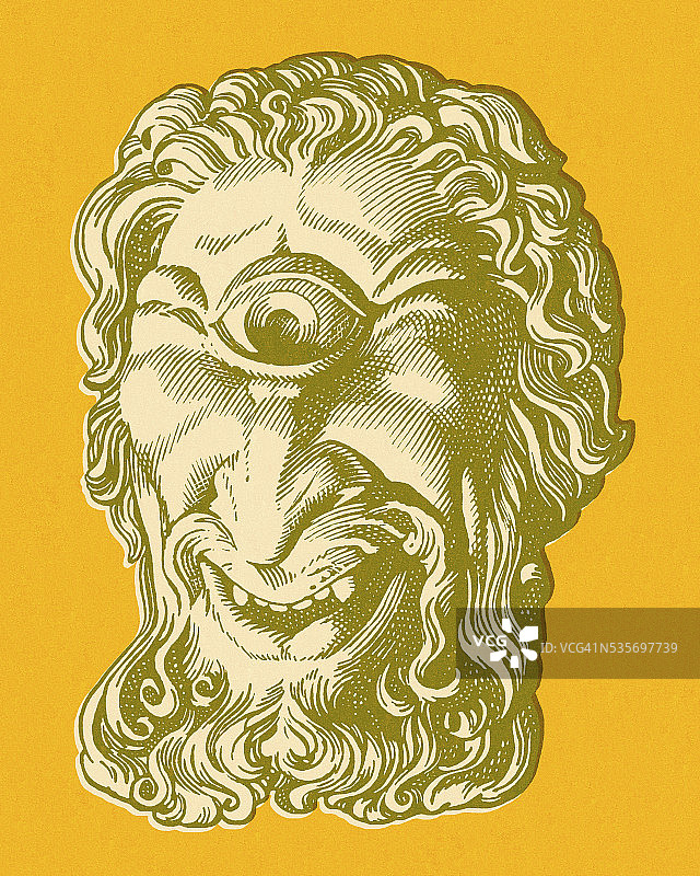 微笑的独眼巨人图片素材