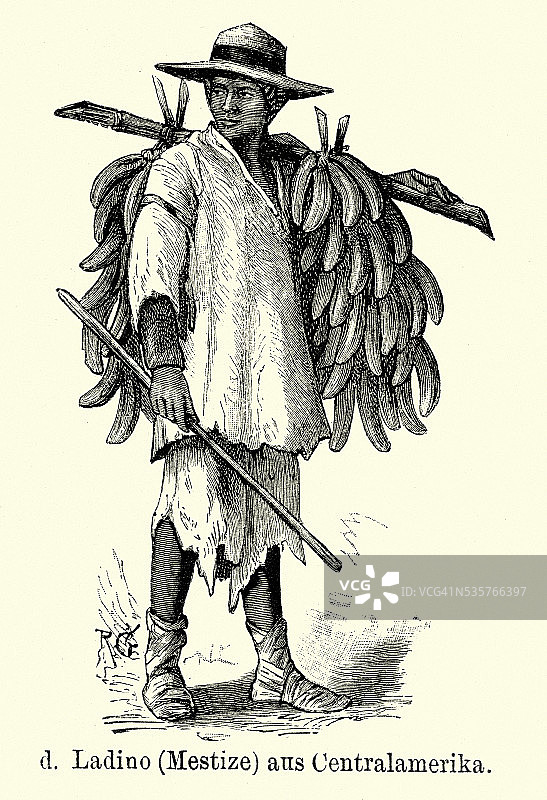 19世纪中美洲男子图片素材