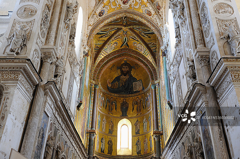 西西里岛切法卢大教堂图片素材