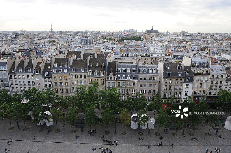 巴黎鸟瞰图图片素材