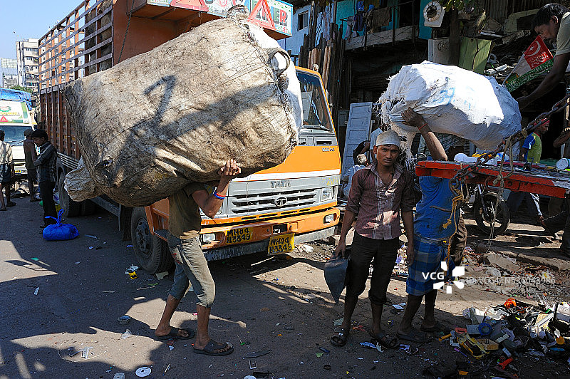 孟买达拉维贫民窟图片素材