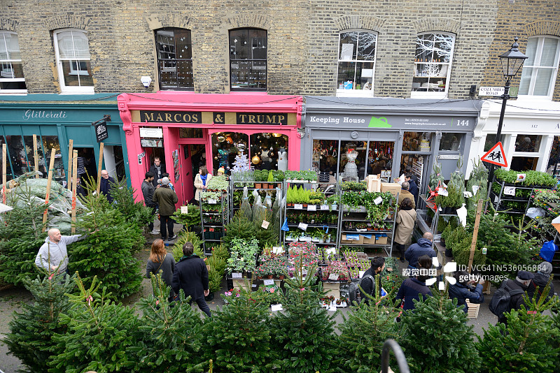 伦敦哥伦比亚路花卉市场图片素材