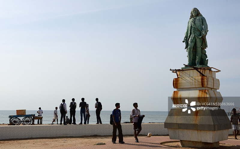 本地治里的法国区图片素材