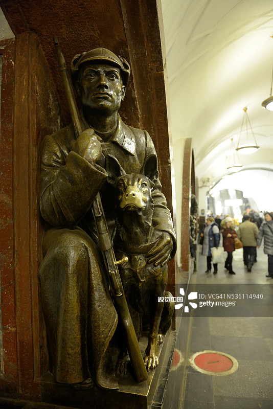 莫斯科地铁革命广场站图片素材